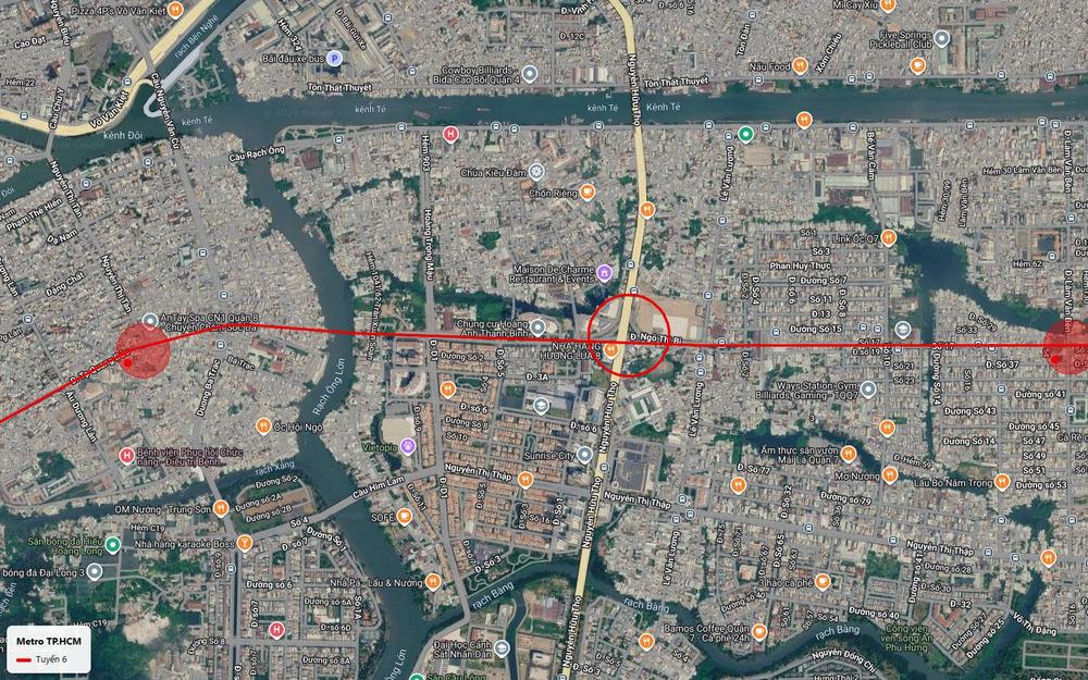 Ga trung chuyển tuyến metro số 6 và tuyến metro số 4 trên trục Nguyễn Hữu Thọ cạnh Sunrise City Quận 7